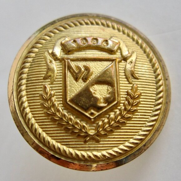 Marshall Fields Racquet Club Gold Buttons 8-Pc Set Blazer Replacement Waterbury - Picture 2 of 6